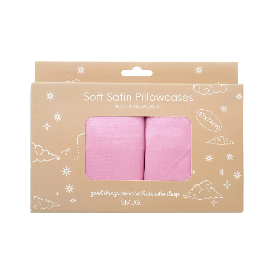 Blush Soft Satin Pillowcase Set SMUG