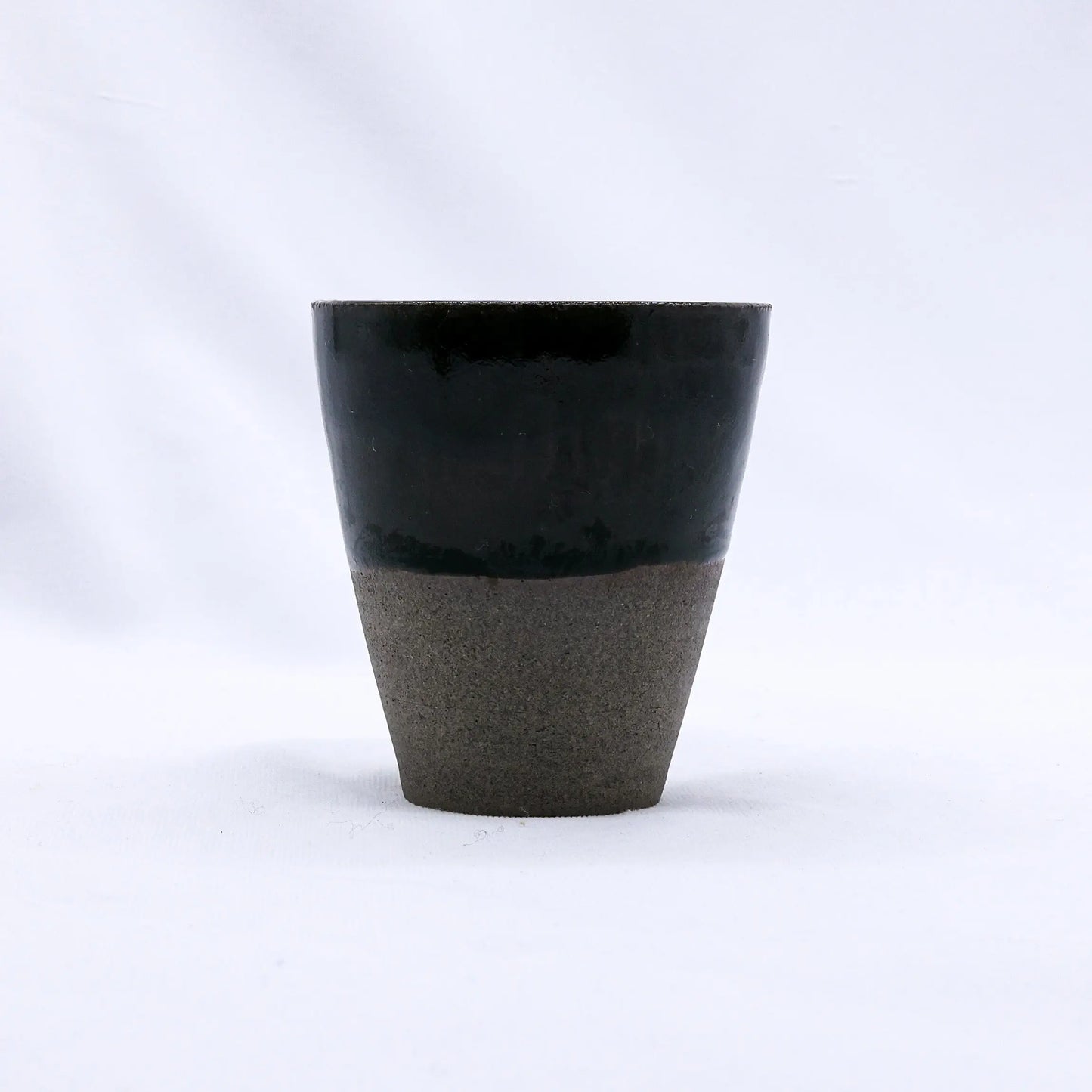 Bluverde Quadra Handmade Ceramic Smoked Grey Stoneware Tall Ceramic Cup Ribera Handmade Ceramics