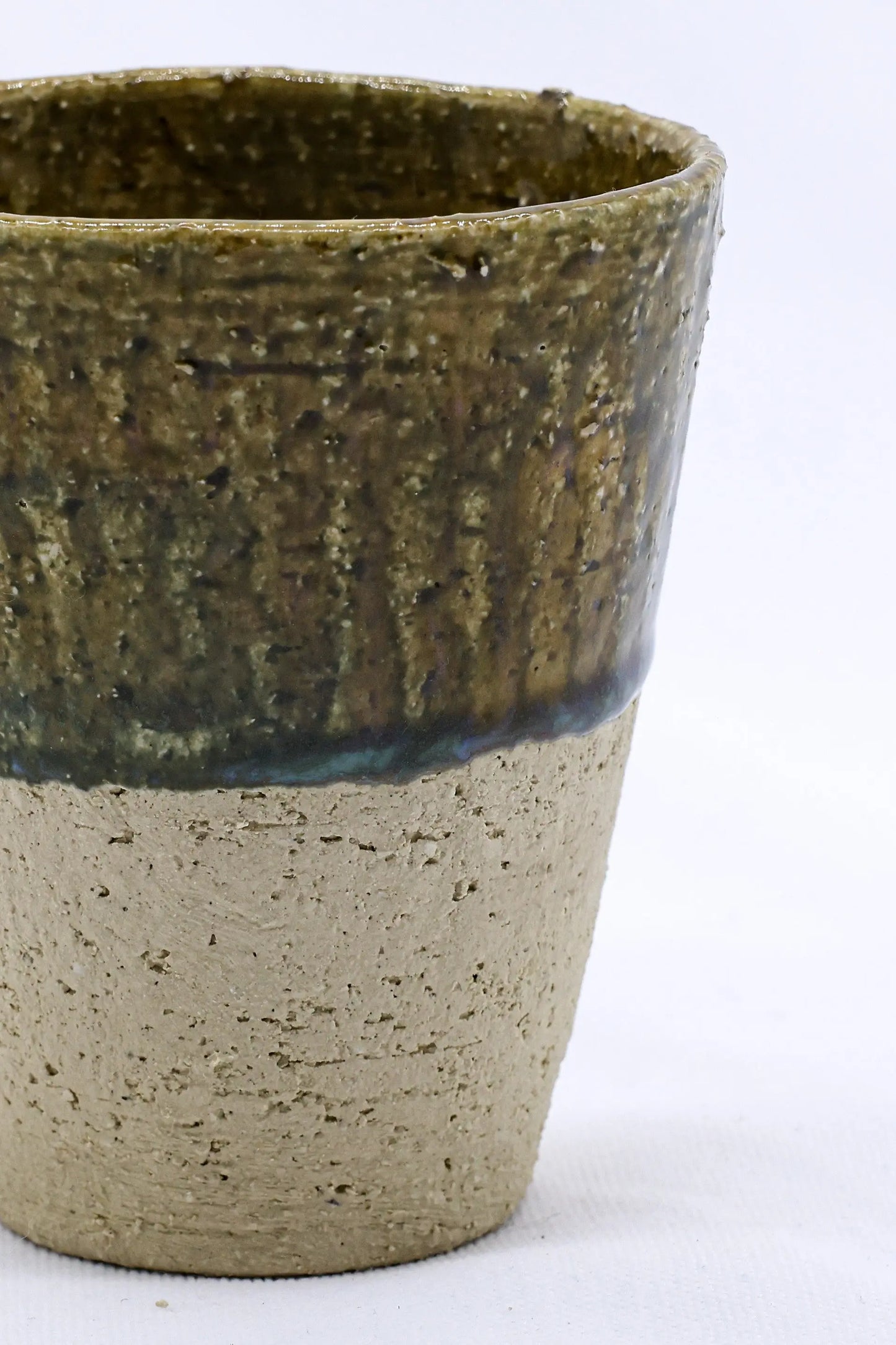Bluverde Quadra Milled Stoneware Tall Handmade Ceramic Cup Ribera Handmade Ceramics
