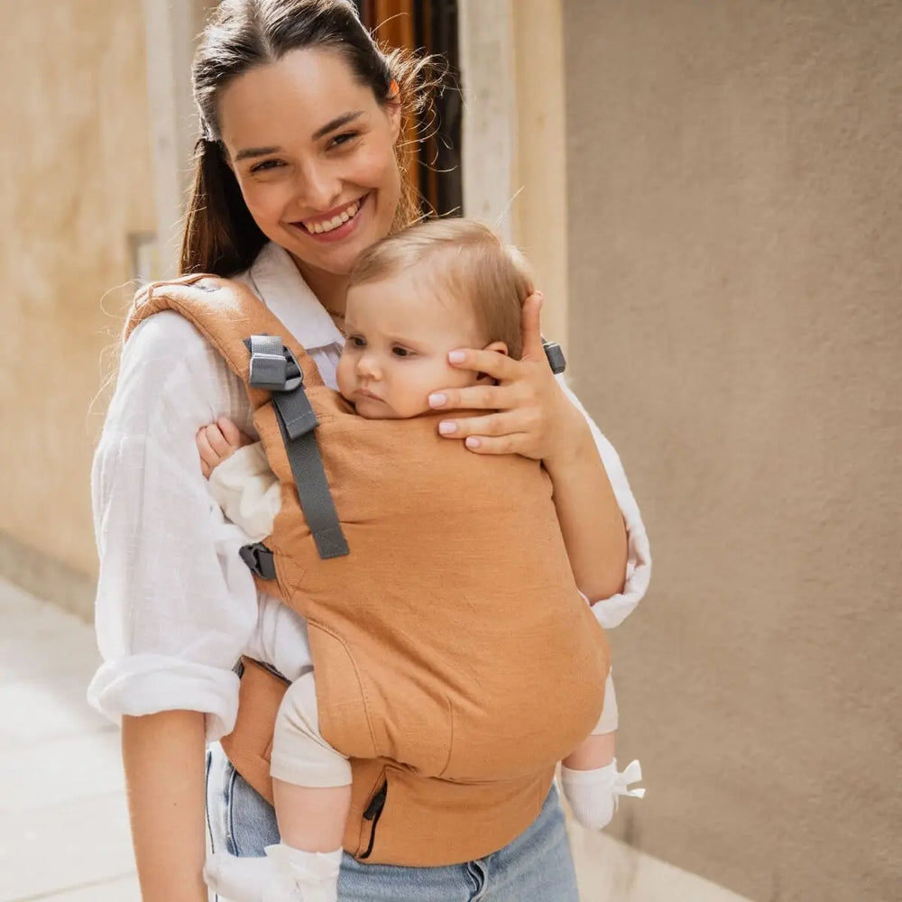 Boba X Baby Carrier Linen Brown Rye Tutti Bambini