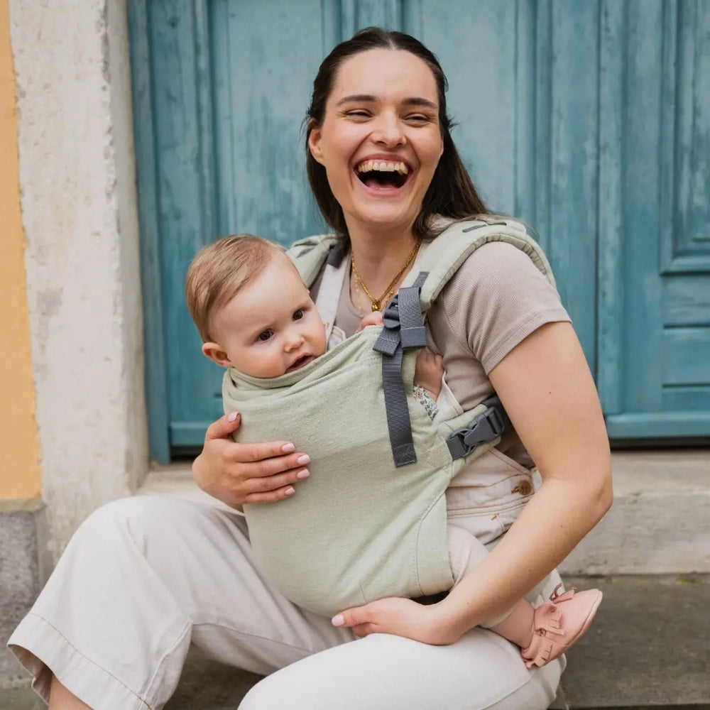 Boba X Baby Carrier Linen Green Willow Tutti Bambini