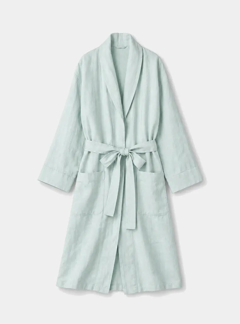 Bolney Eucalyptus Linen Kimono Robe Dormitory