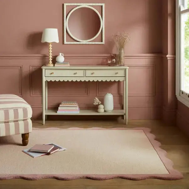 Bonnie Scallop Wool Rug Dunelm