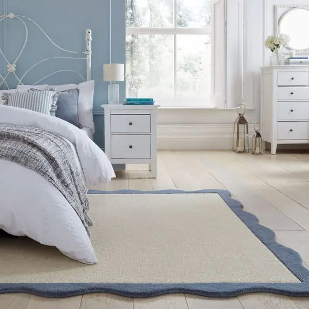 Bonnie Scallop Wool Rug Dunelm
