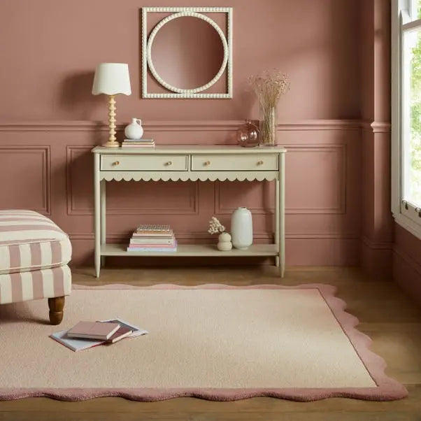 Bonnie Scallop Wool Rug Dunelm
