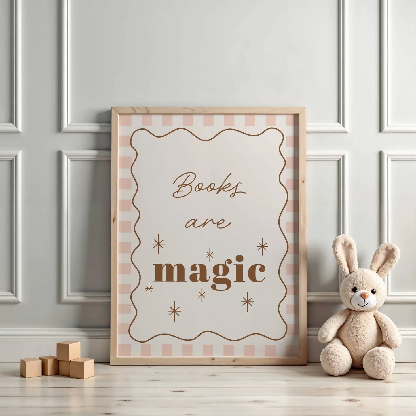 Books are magic - Checkerboard Edition - Print Autumns Corner