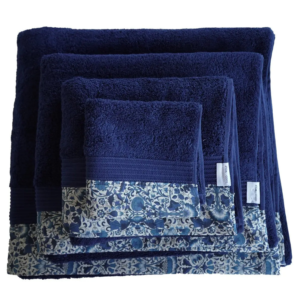 Border Edge Towel Made With Liberty Fabric LODDEN Coco & Wolf