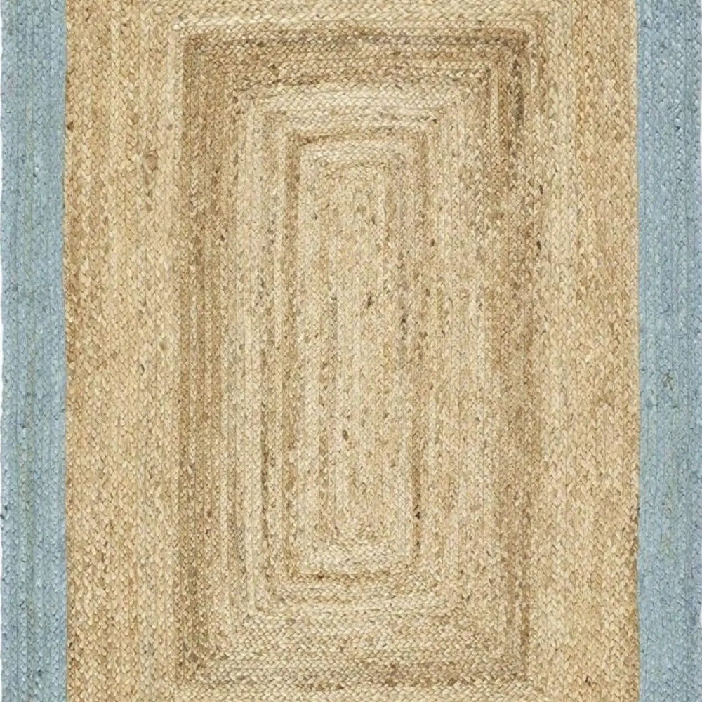 Bordered Duck Egg Blue Jute Rug The Rugs