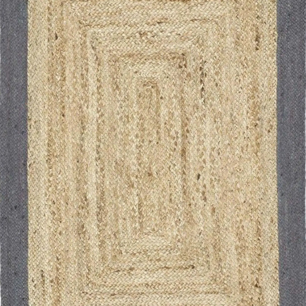 Bordered Grey Jute Rug The Rugs