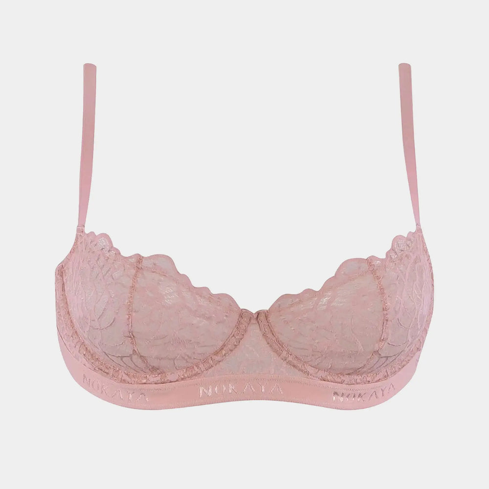 Born in Ukraine Lace Balcony Bra Pink NOKAYA