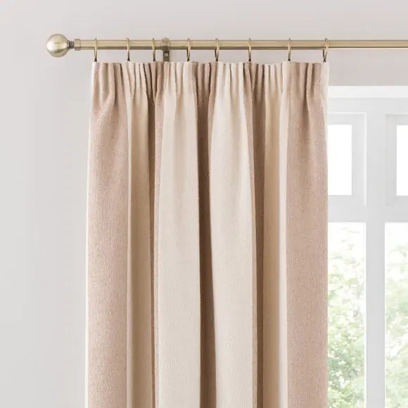 Boucle Stripe Pencil Pleat Curtains Dunelm