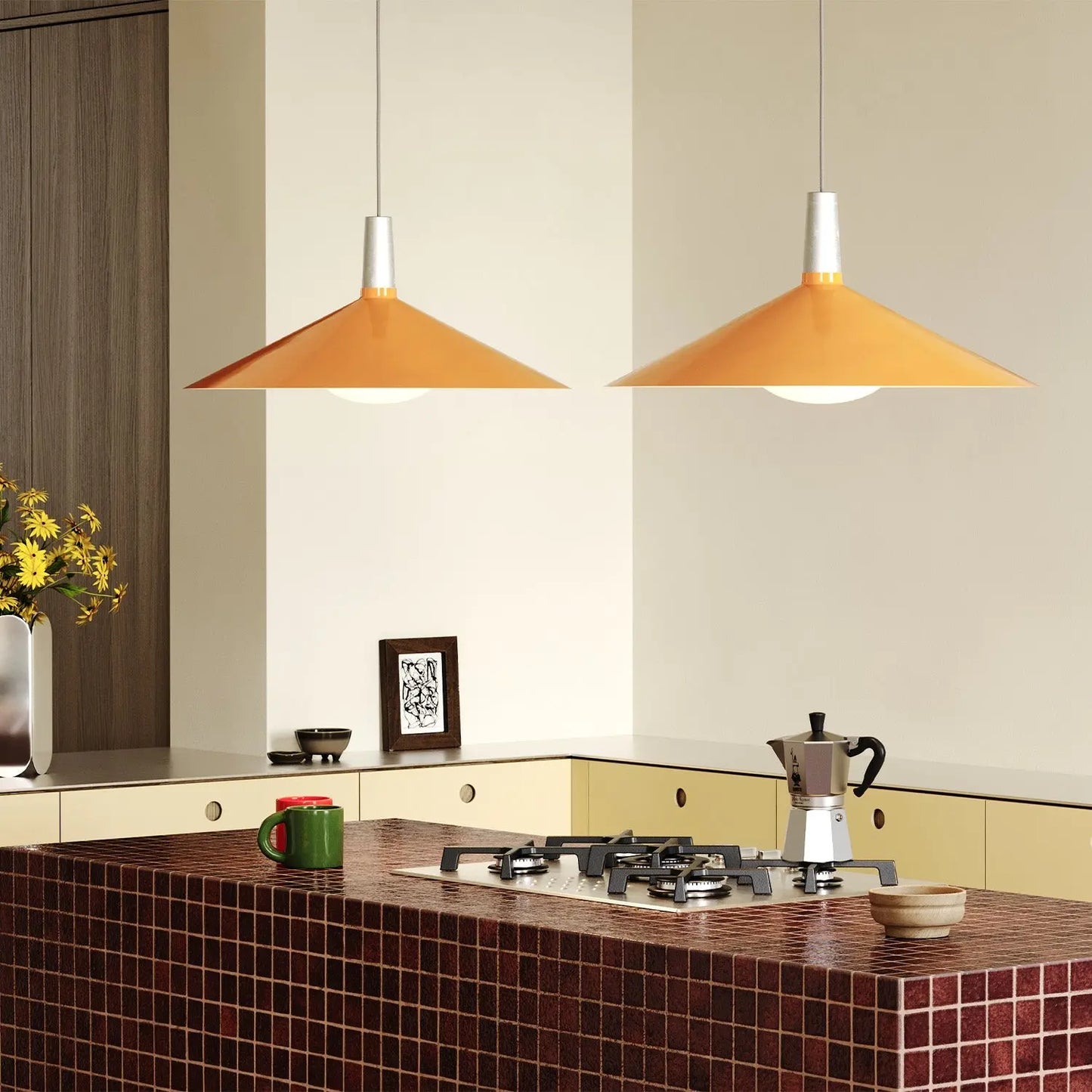 Bower Pendant Light Large in Yellow Tala