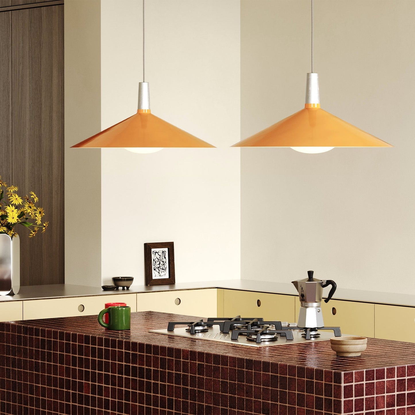 Bower Pendant Light Large in Yellow Tala