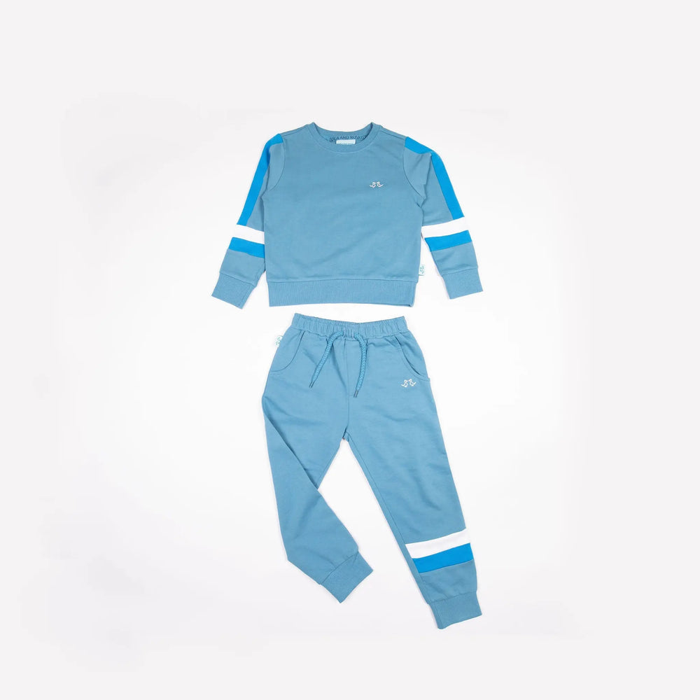Boys Blue Jersey Lounge Set Luca and Rosa