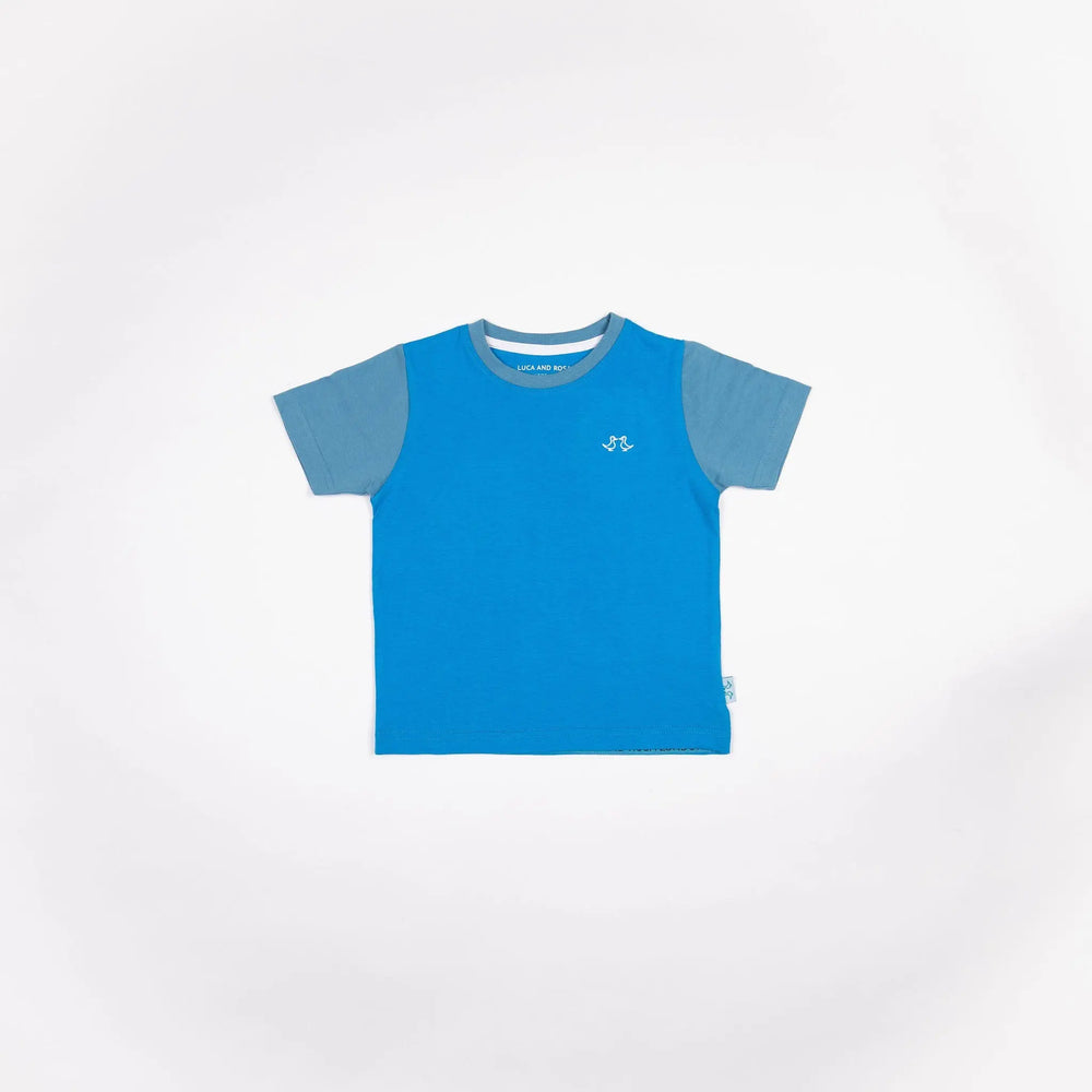 Boys Blue Jersey Lounge Tee Luca and Rosa