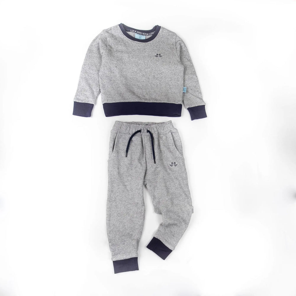 Boys Grey Jersey Lounge Set Luca and Rosa