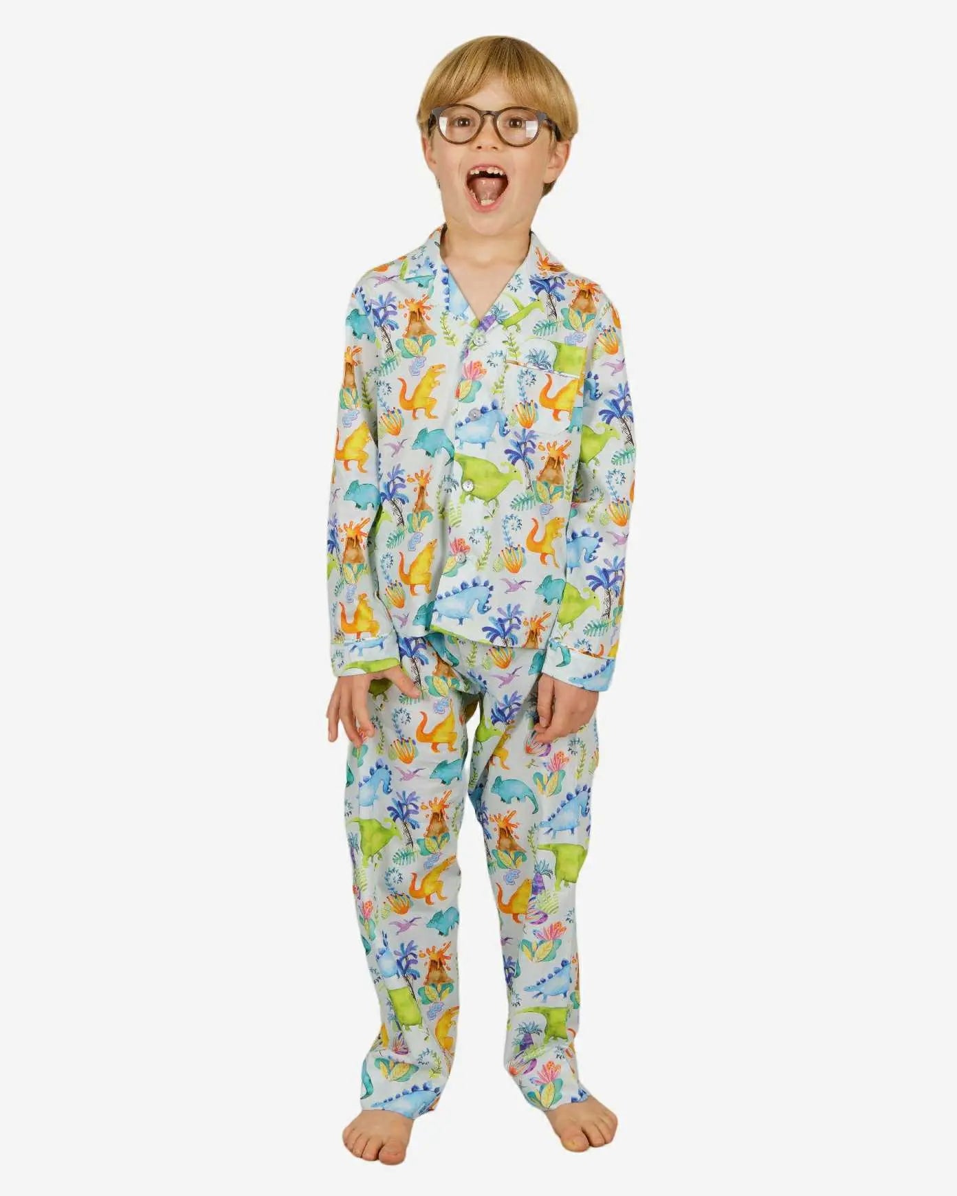 Boys Long Pyjamas - Dinosaurs Woodstock Laundry