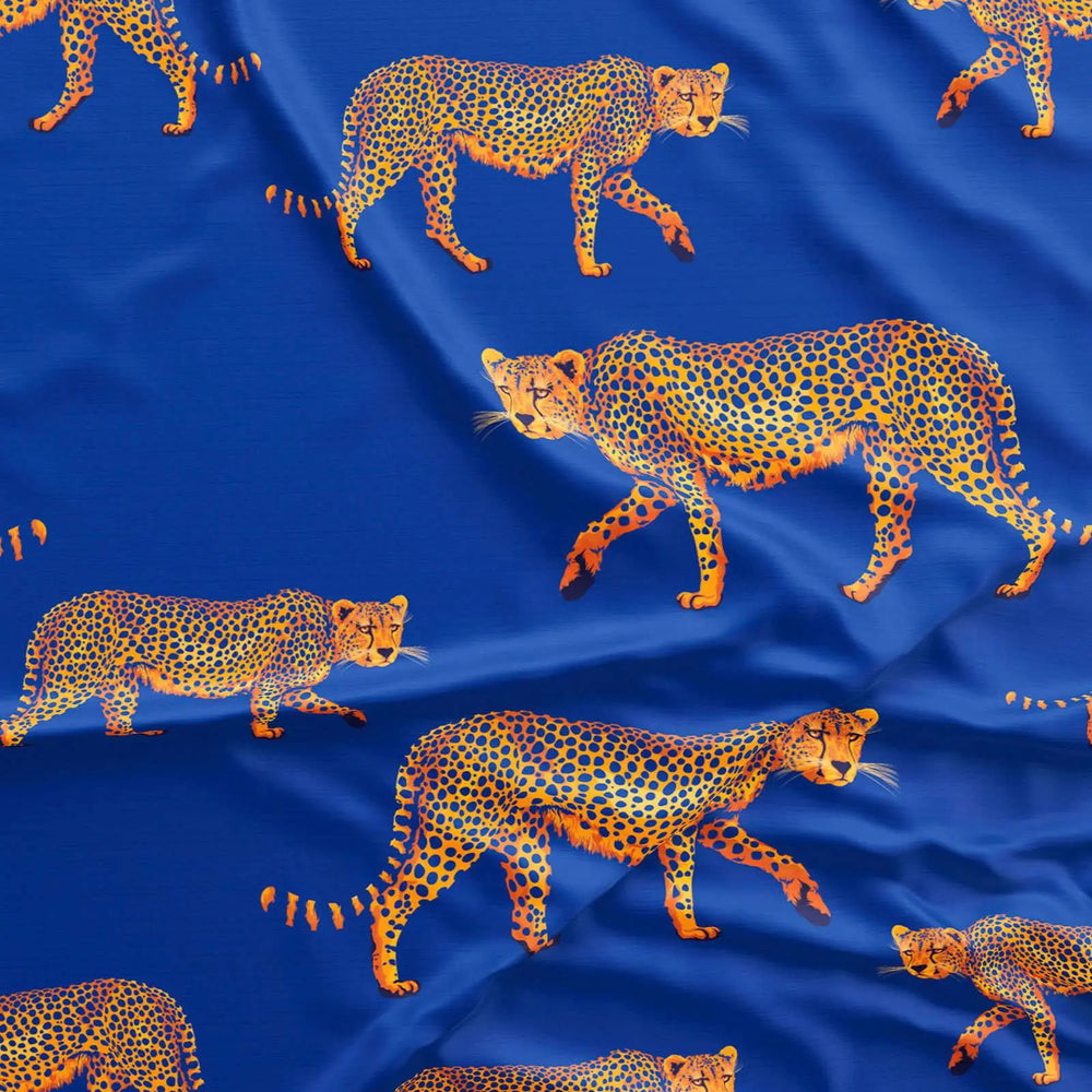 Boys Short Pyjamas - Blue Cheetahs Woodstock Laundry