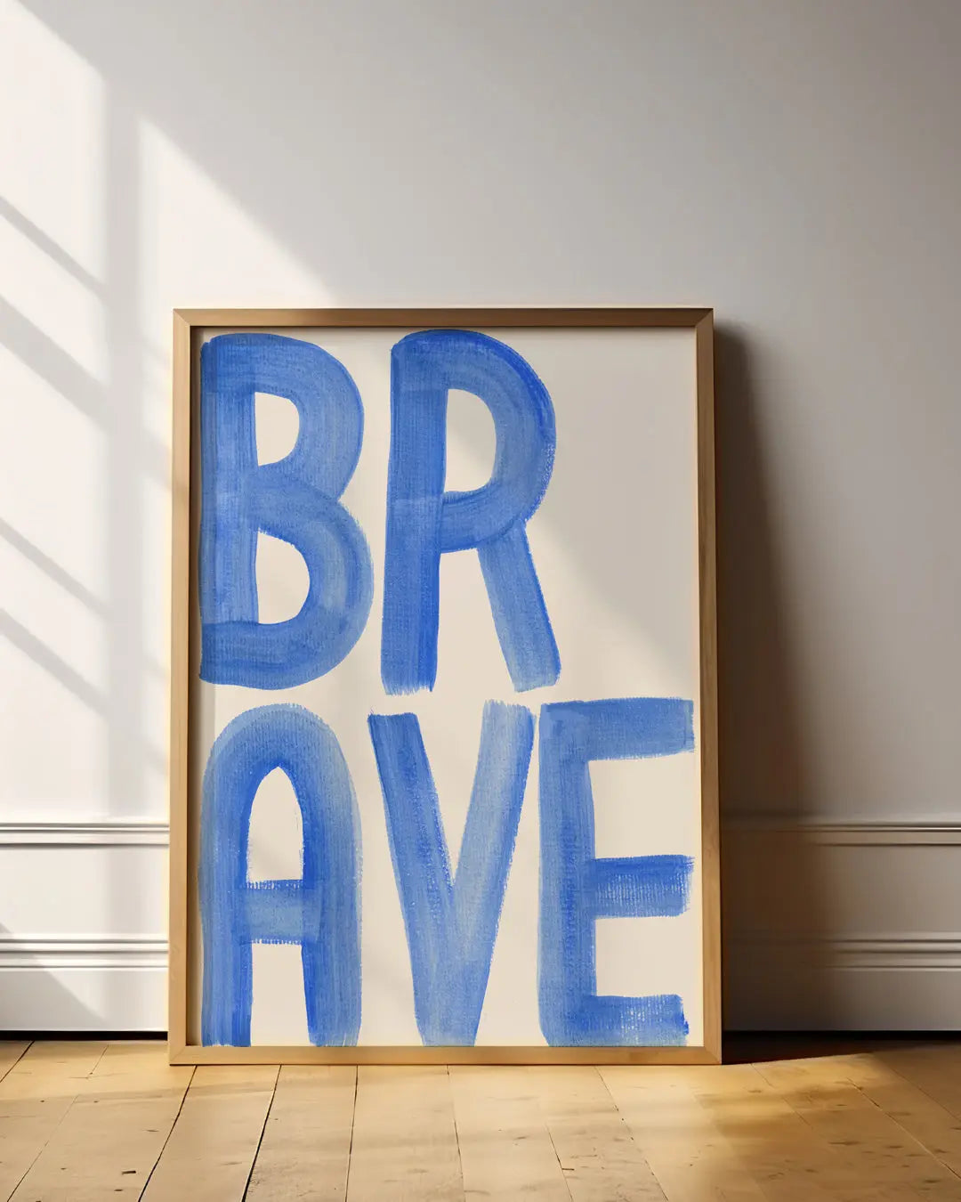 Brave' - Word Art Print Lion & The Pear