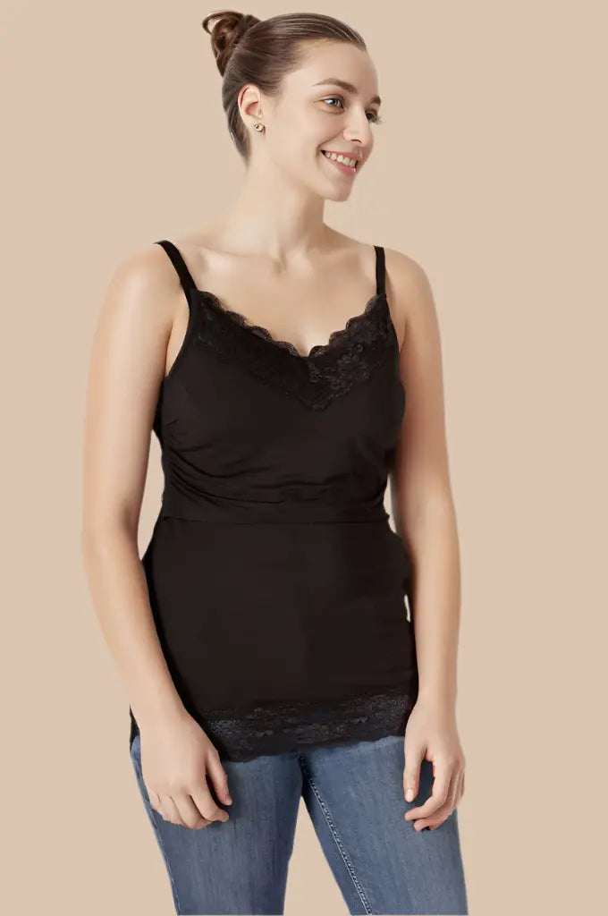 Breastfeeding Cami in Black Bshirt