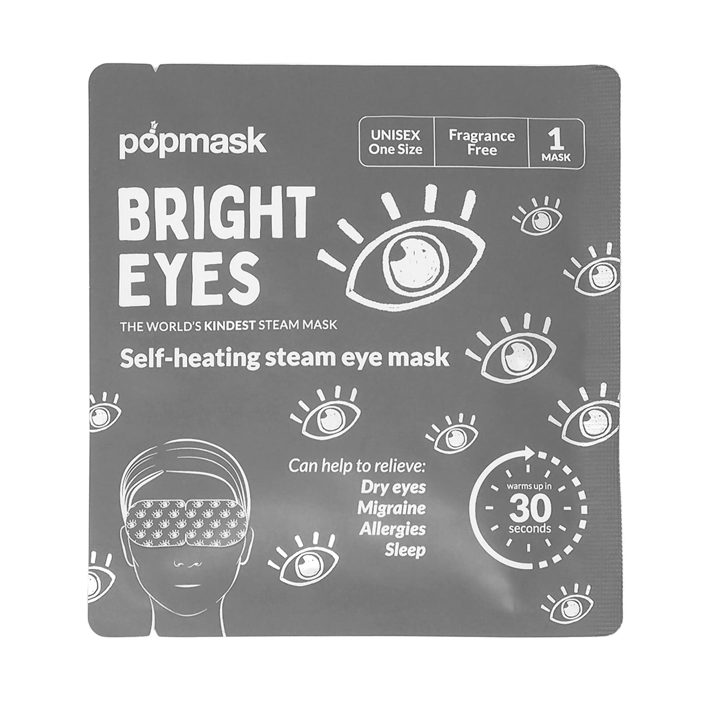 Bright Eyes Self-Heating Eye Masks Popmask