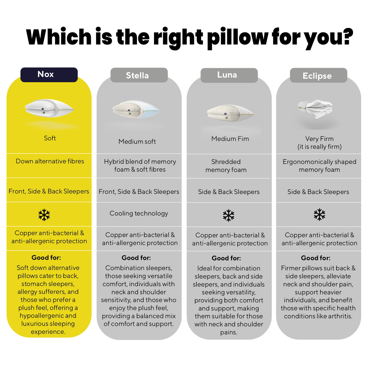 Brightr® Nox Vegan Down pillow Brightr® Sleep