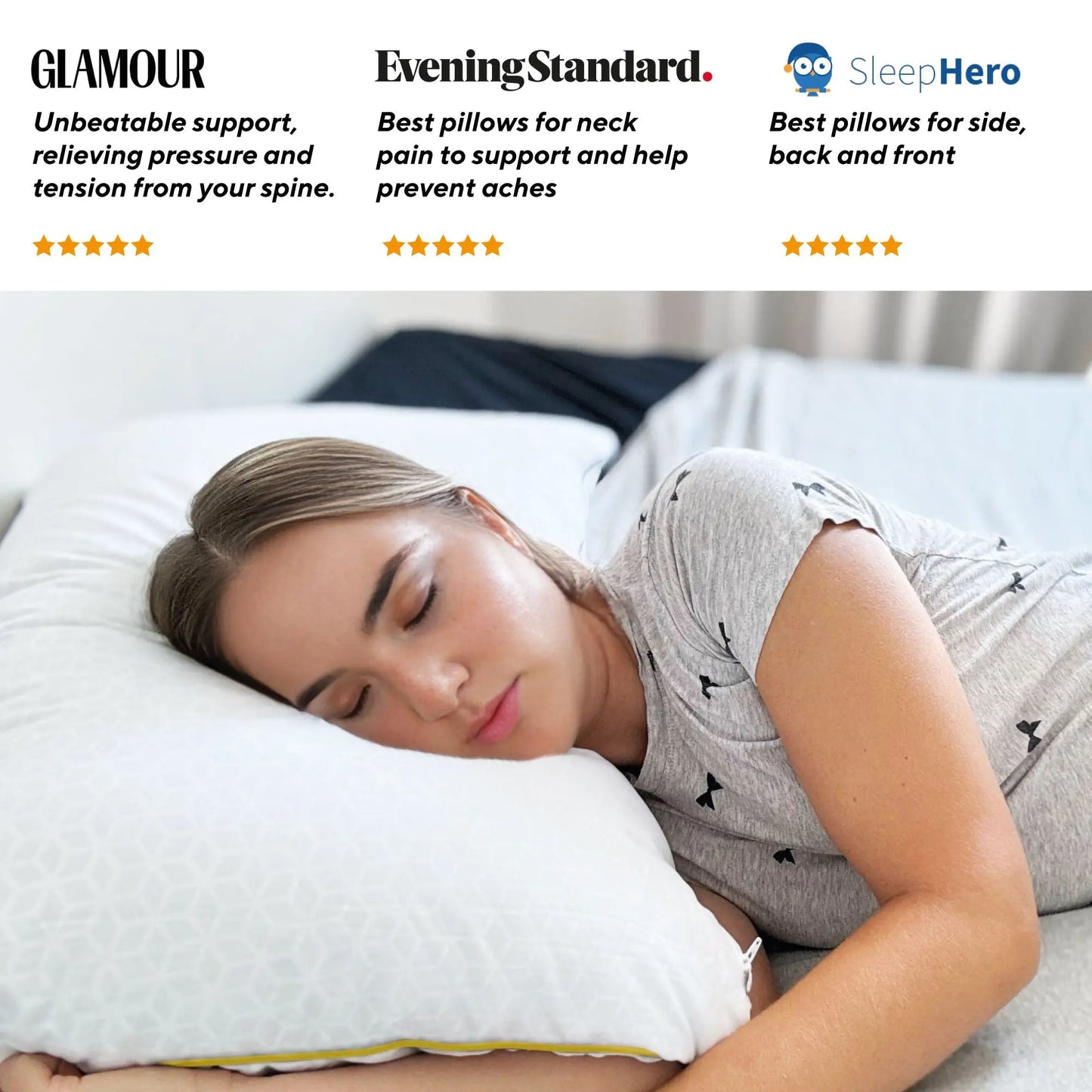 Brightr® Stella Hybrid Adjustable Pillow bundle Brightr® Sleep