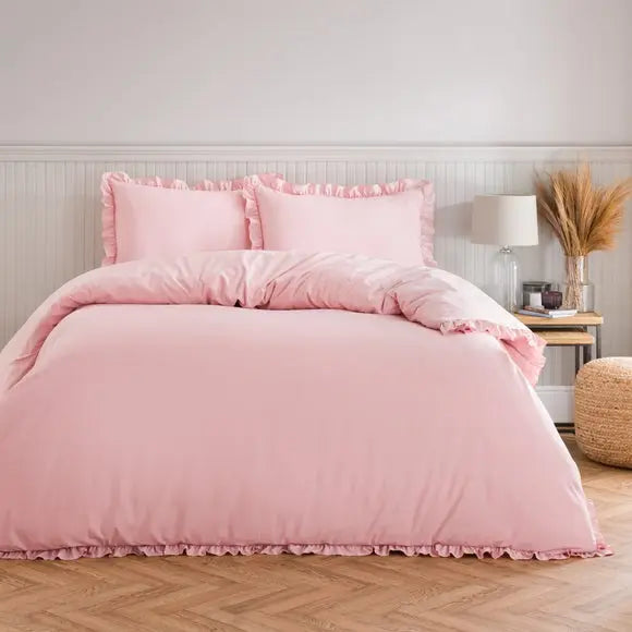 Briona Frilled Edge Duvet Cover & Pillowcase Set Dunelm