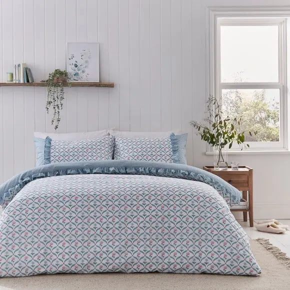 Bronwyn Frill Duvet Cover and Pillowcase Set Dunelm
