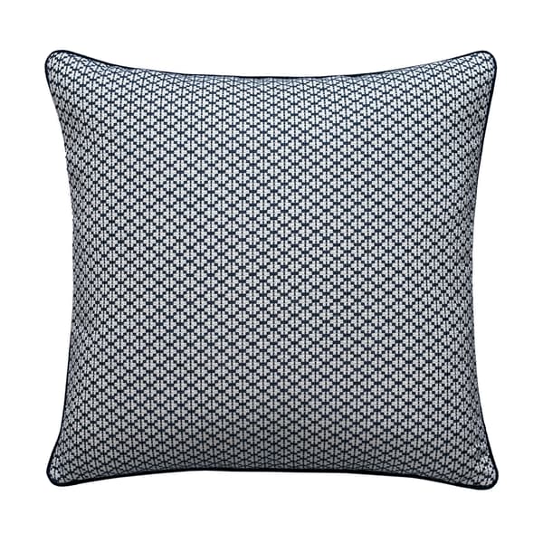 Brook Navy, Sustainable Feather, Cushion Sophie Paterson Cotton Blend & Linen Blend Geometric Andrew Martin