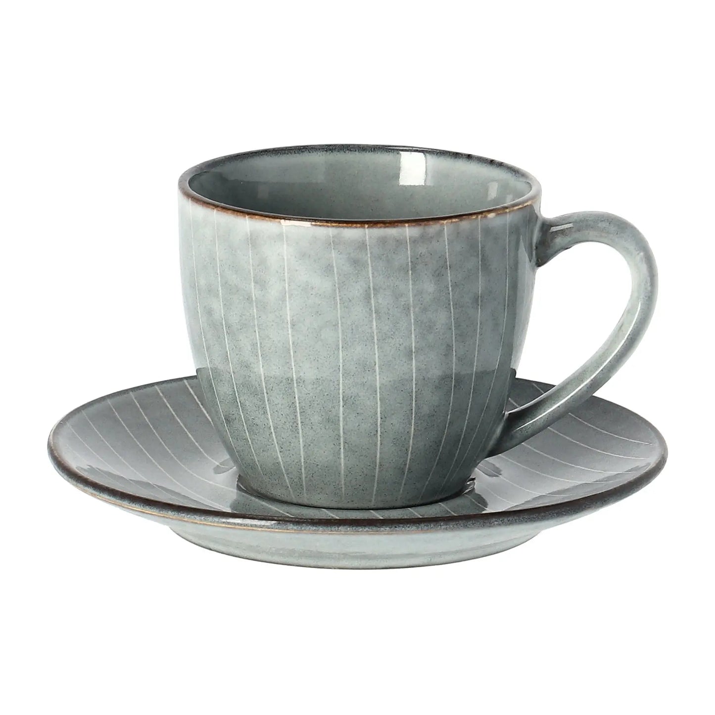 Broste Copenhagen Nordic Sea Cup With Saucer 8.8 Cm Broste Copenhagen