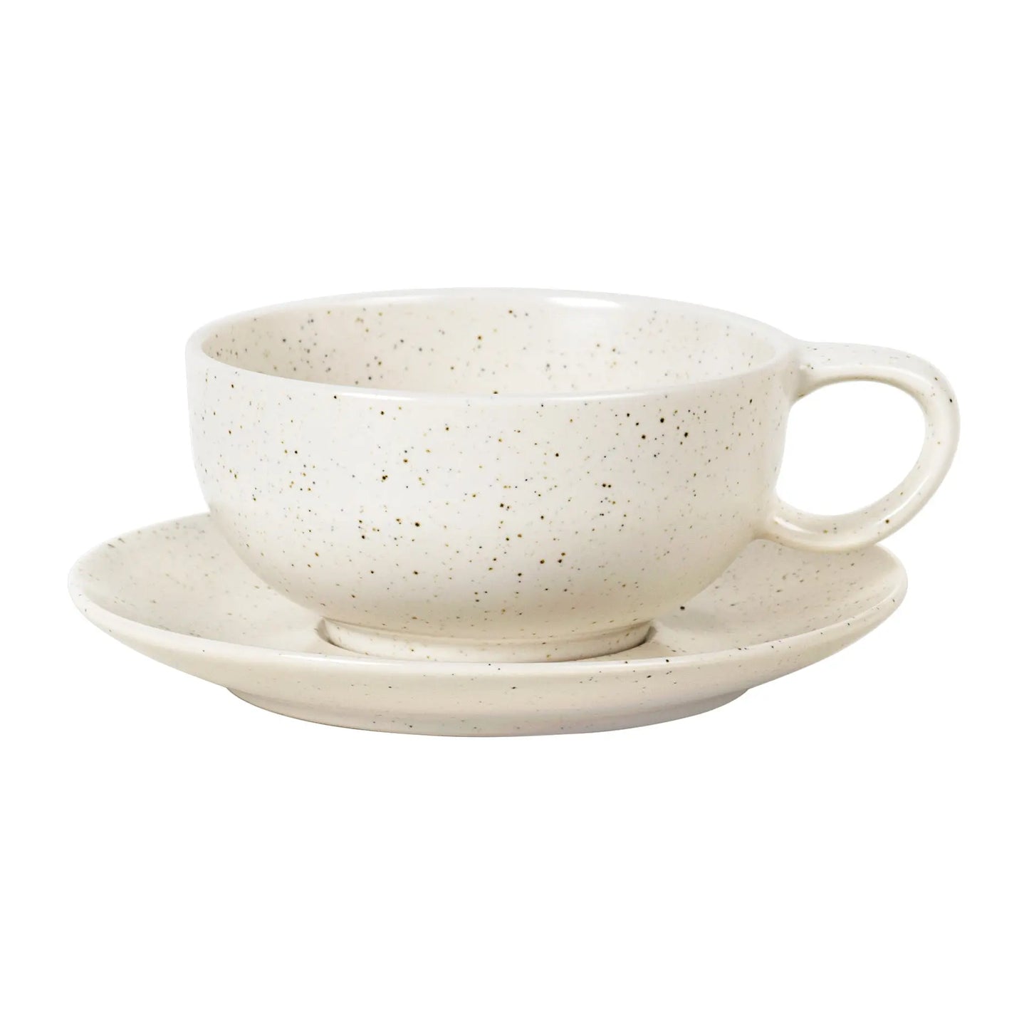 Broste Copenhagen Nordic Vanilla Cup With Saucer 25 Cl Cream With Grains Broste Copenhagen