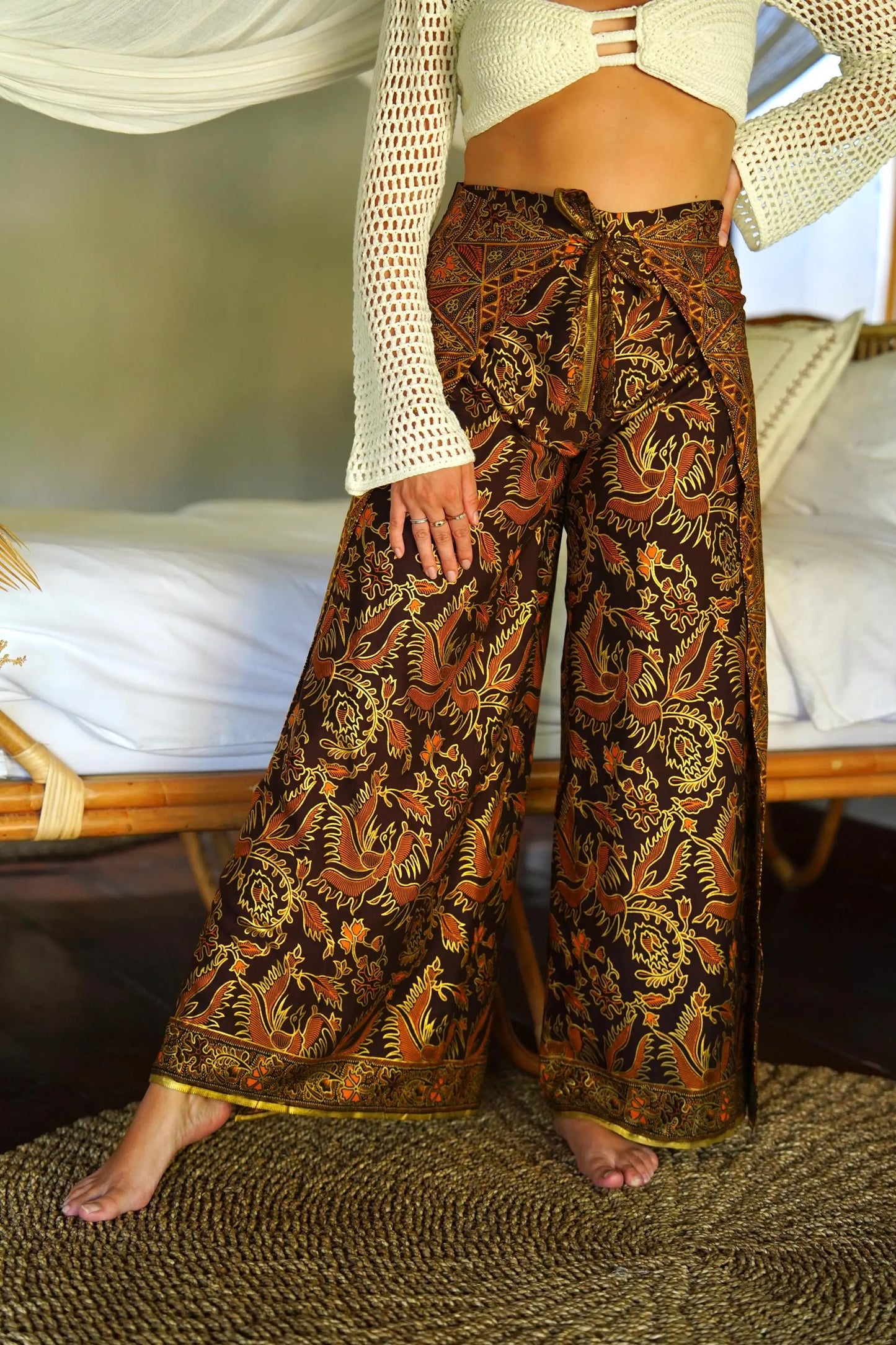 Brown Batik Wrap Around Trousers SUKARA