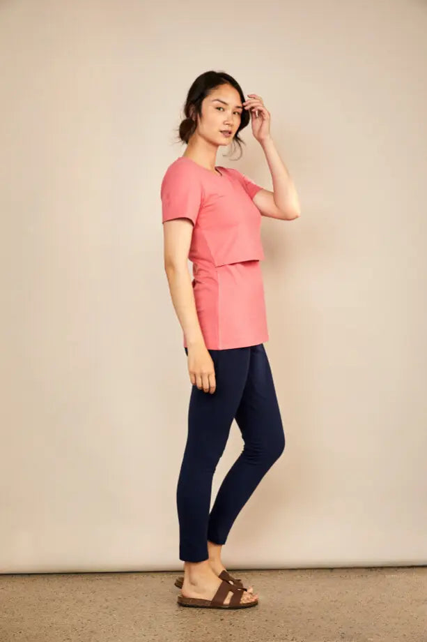 Bshirt Nursing Crew Neck T-shirt in Rose Bshirt