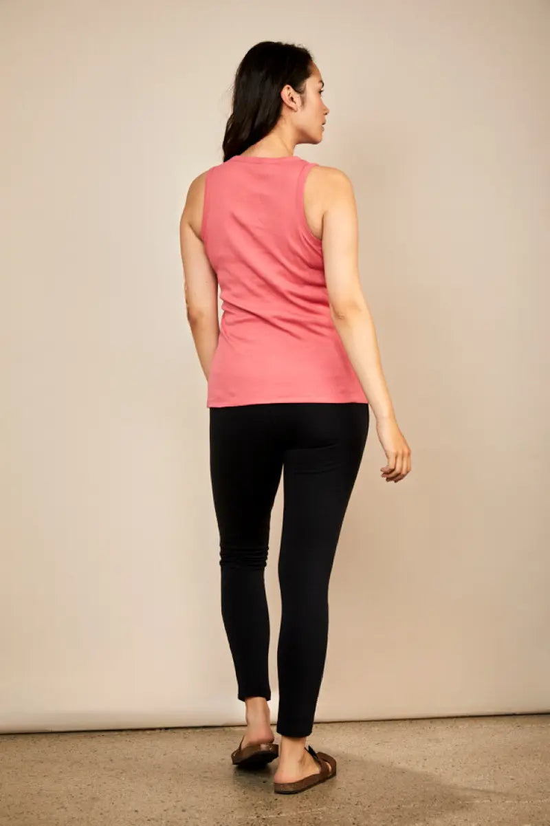 Bshirt Women's Rib Racer Vest in Rose Bshirt