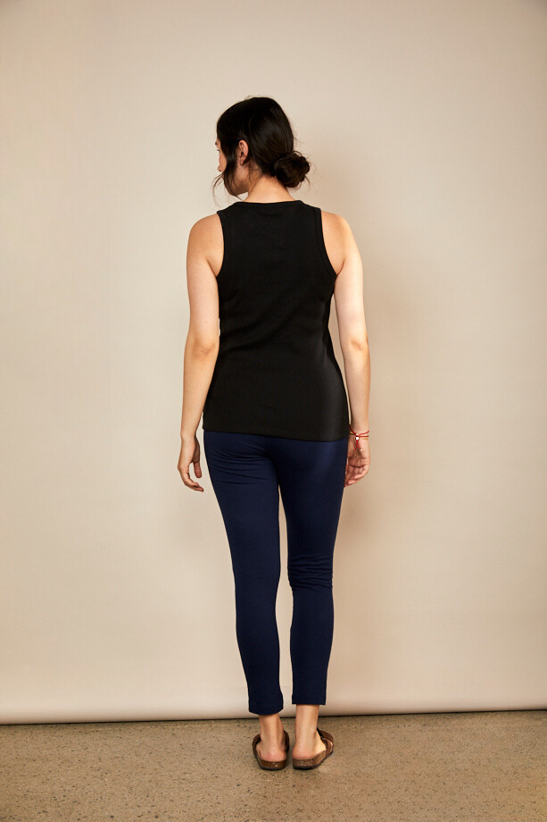 Bshirt Women's Rib Racer Vest in Black Bshirt
