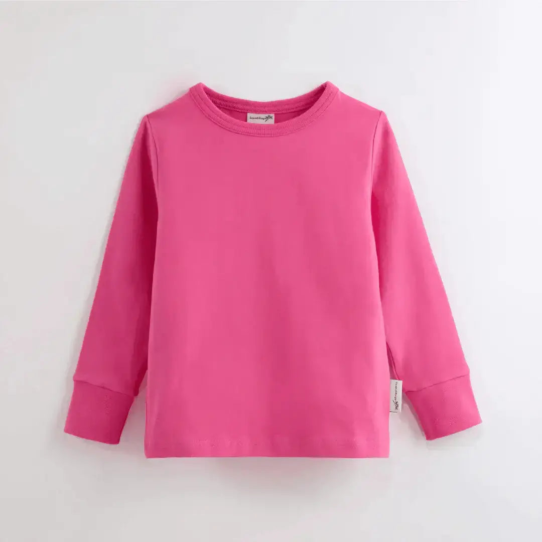 Bubblegum Pink Kids Organic Long Sleeve Top ScandiBugs