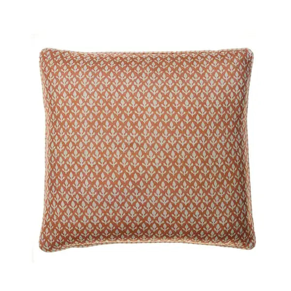 Bud Orange, Sustainable Feather, Cushion Eco-conscious & Linen Blend & Viscose Blend Floral & Small Prints Andrew Martin