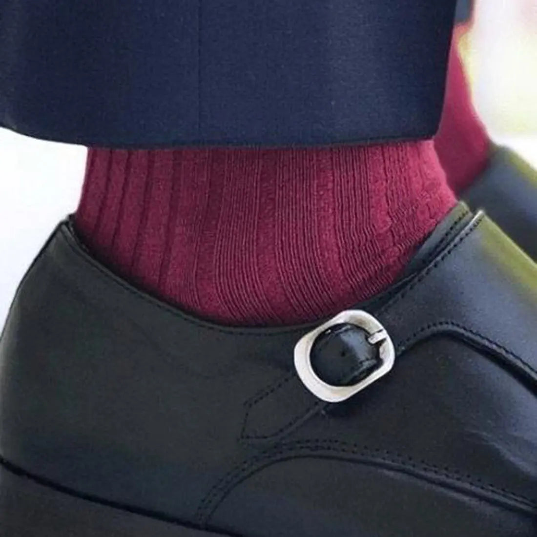 Burgundy Bamboo Socks (Comfort Cuff) Swole Panda