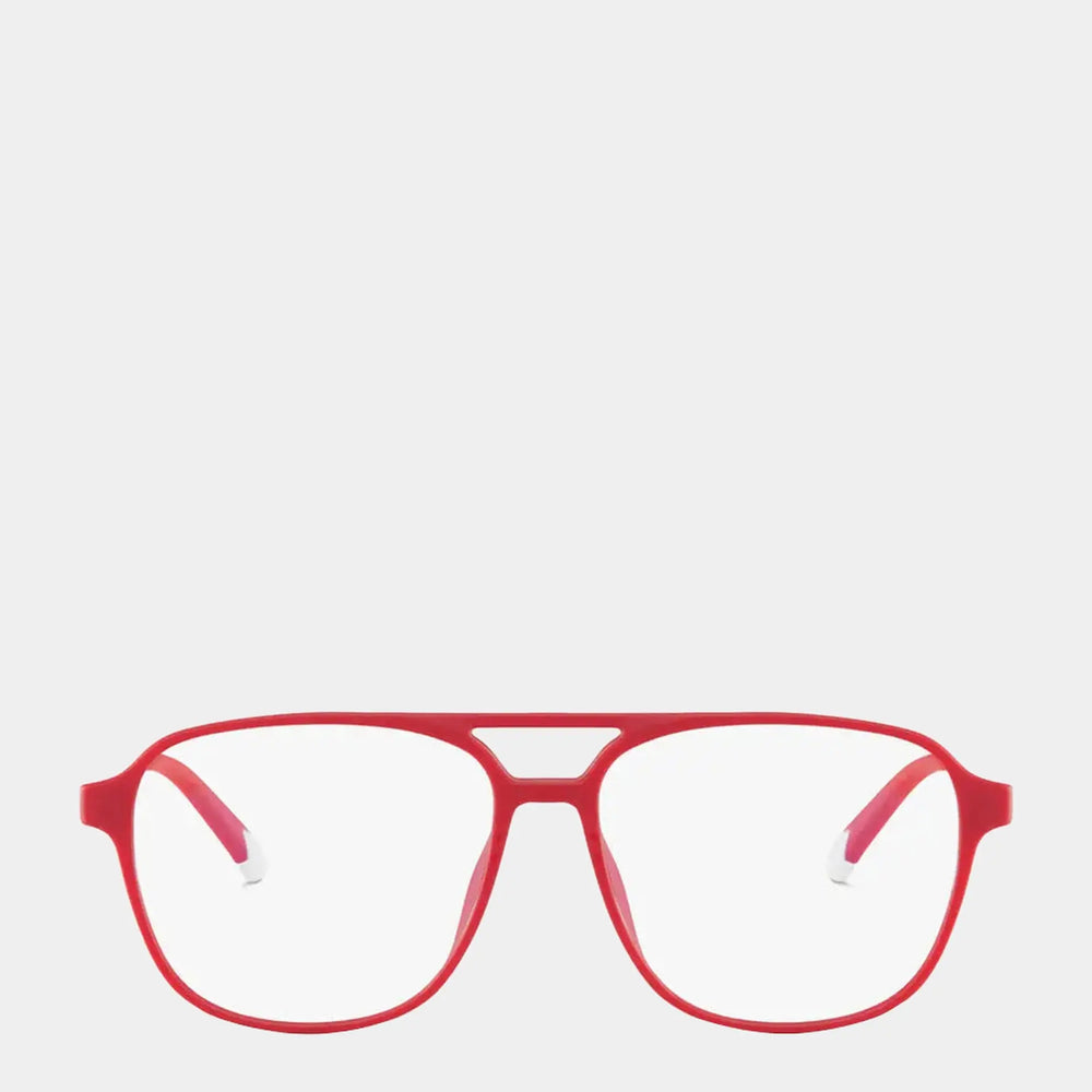 Burgundy Red Brad Glasses Barner