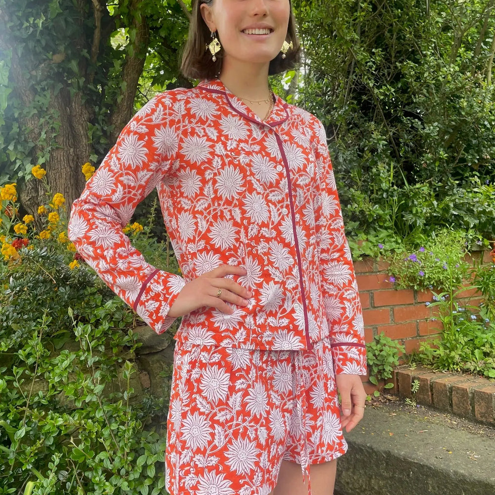 Burnt Amber Women's Pyjama Short Set Madder & More