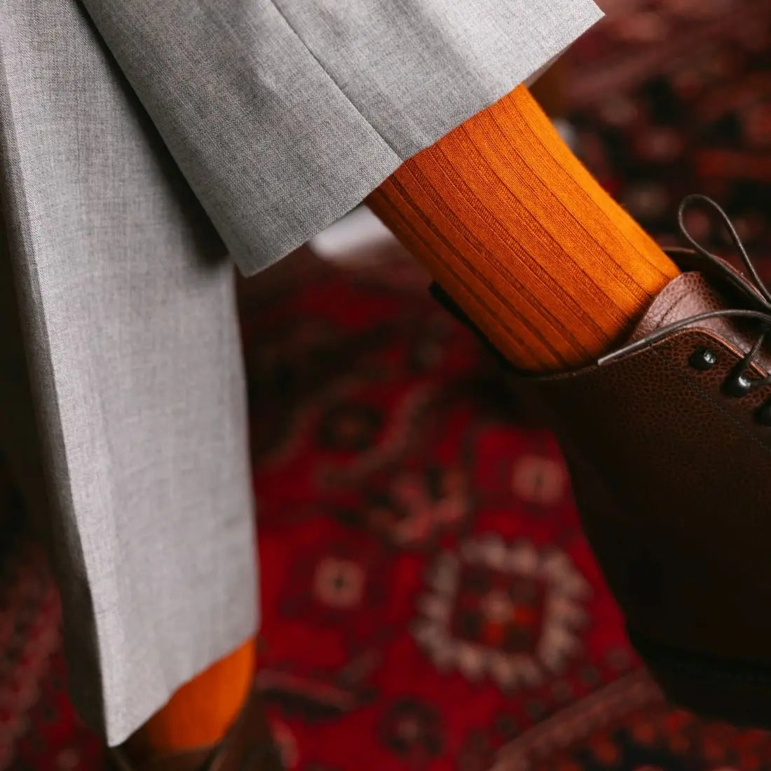 Burnt Orange Bamboo Socks Swole Panda