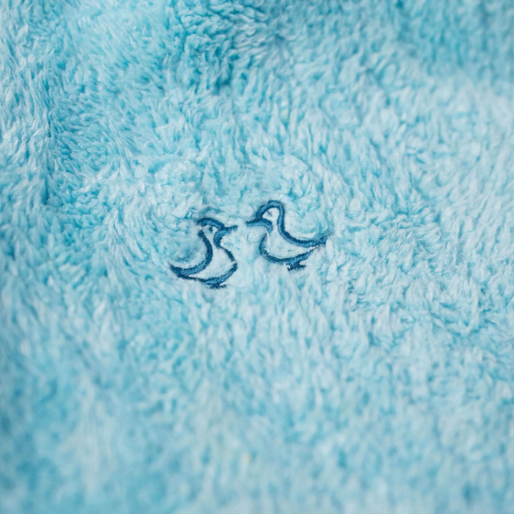 Busy Bees Light Blue Boys Fleece Dressing Gown Luca and Rosa