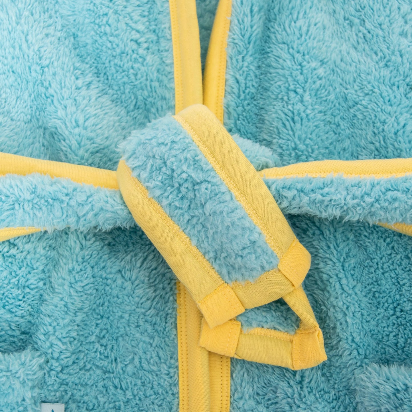 Busy Bees Light Blue Girls Fleece Dressing Gown Luca and Rosa