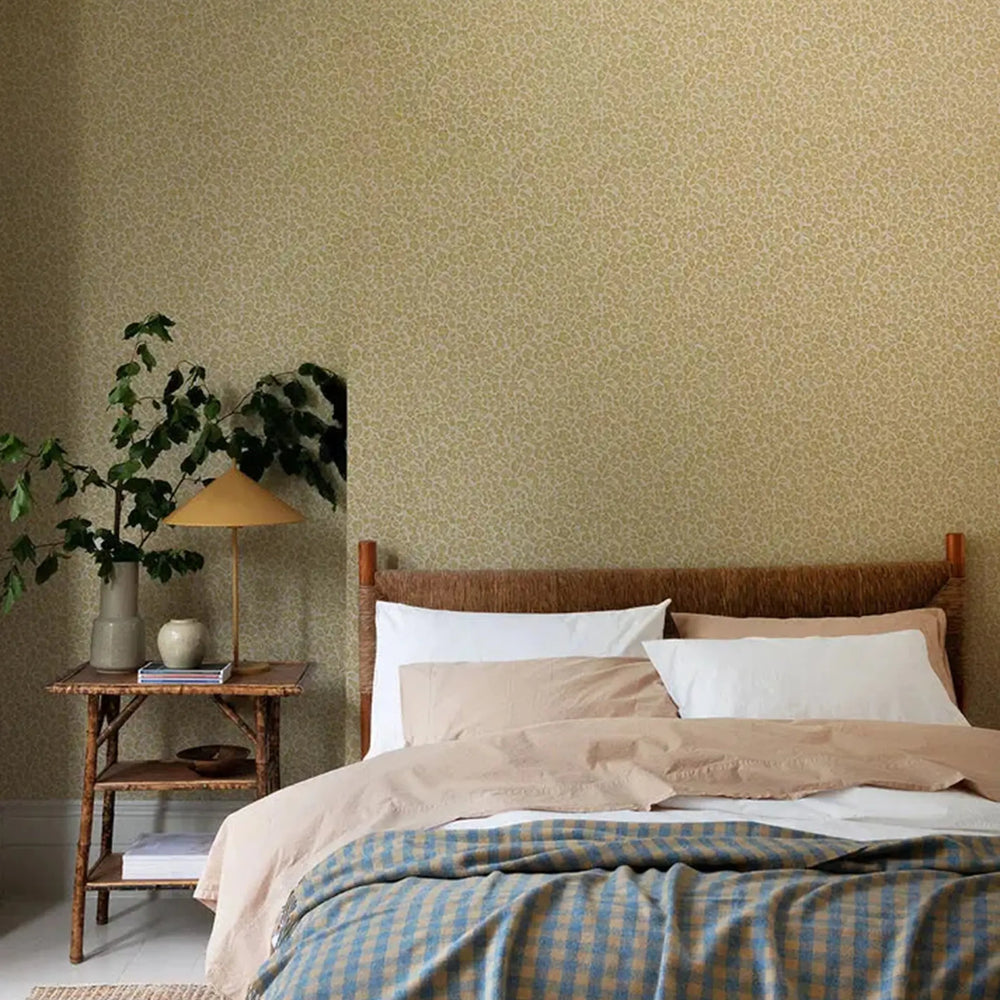 Butterscotch Meadow Floral Wallpaper Piglet
