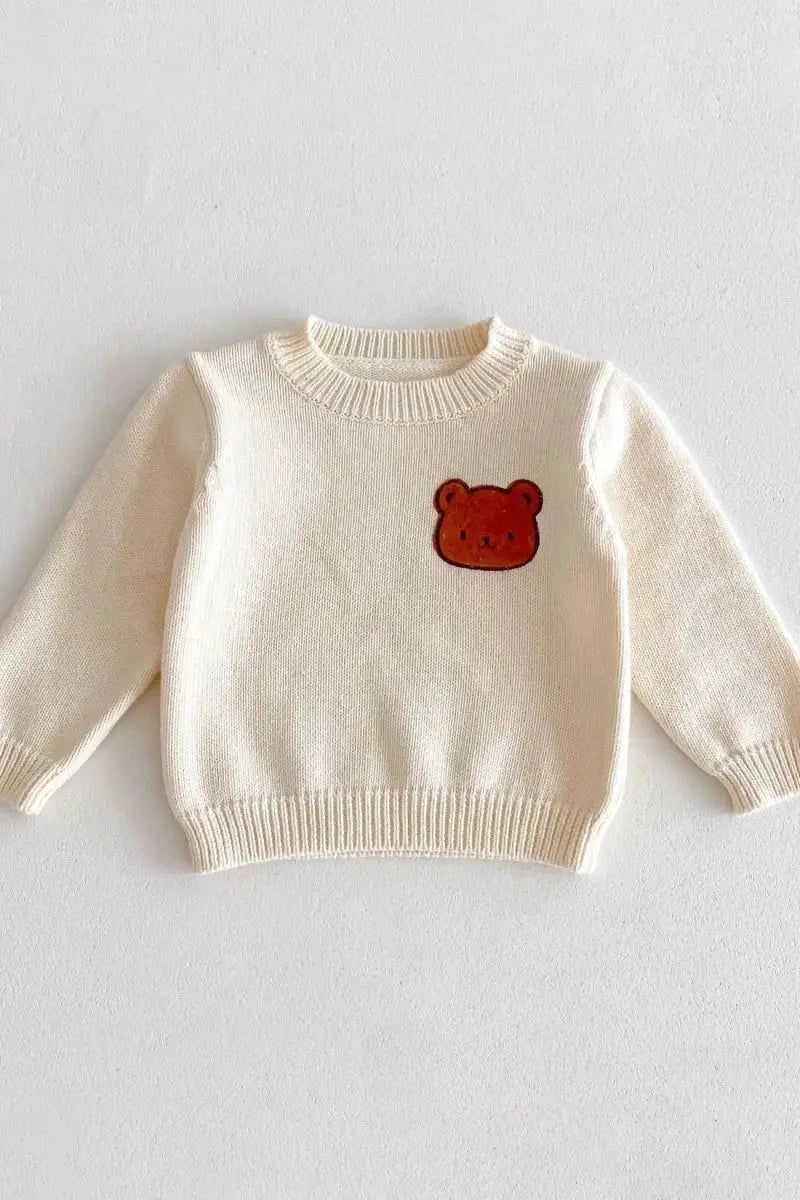 COZY Bear Knit Sweater Creme Jumper Cozy Crew Club