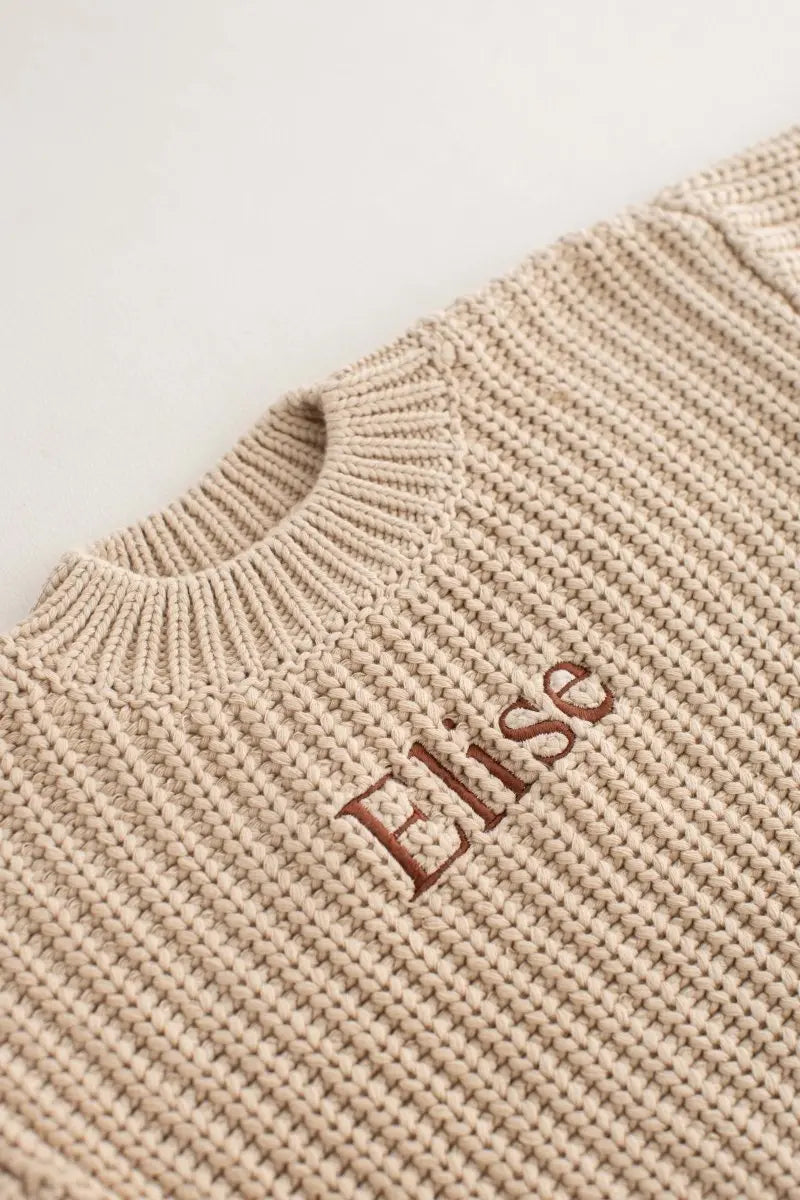 COZY Chunky Sweater | Almond Personlised Cozy Crew Club