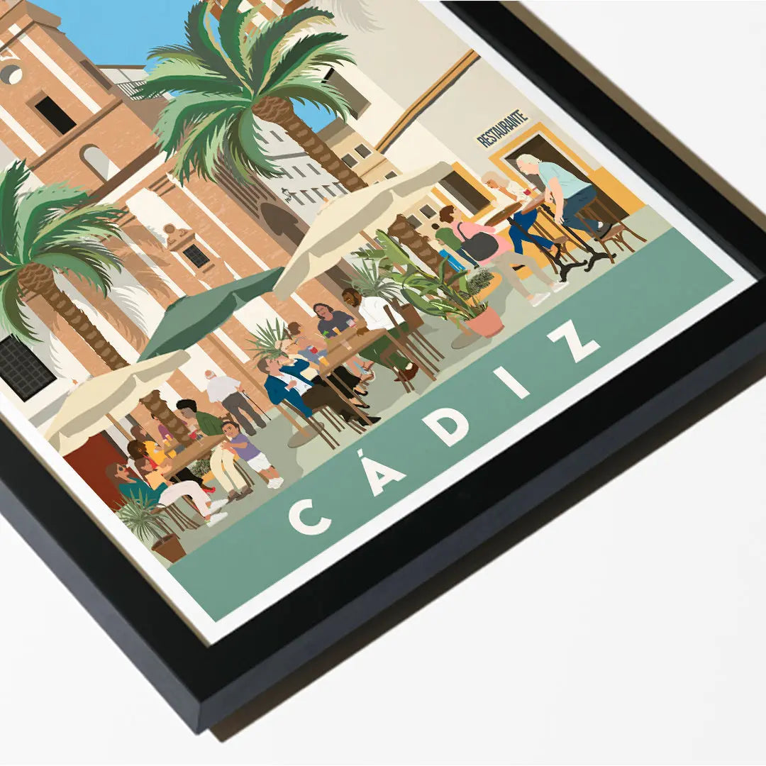 Cádiz Travel art by SAX Doodle