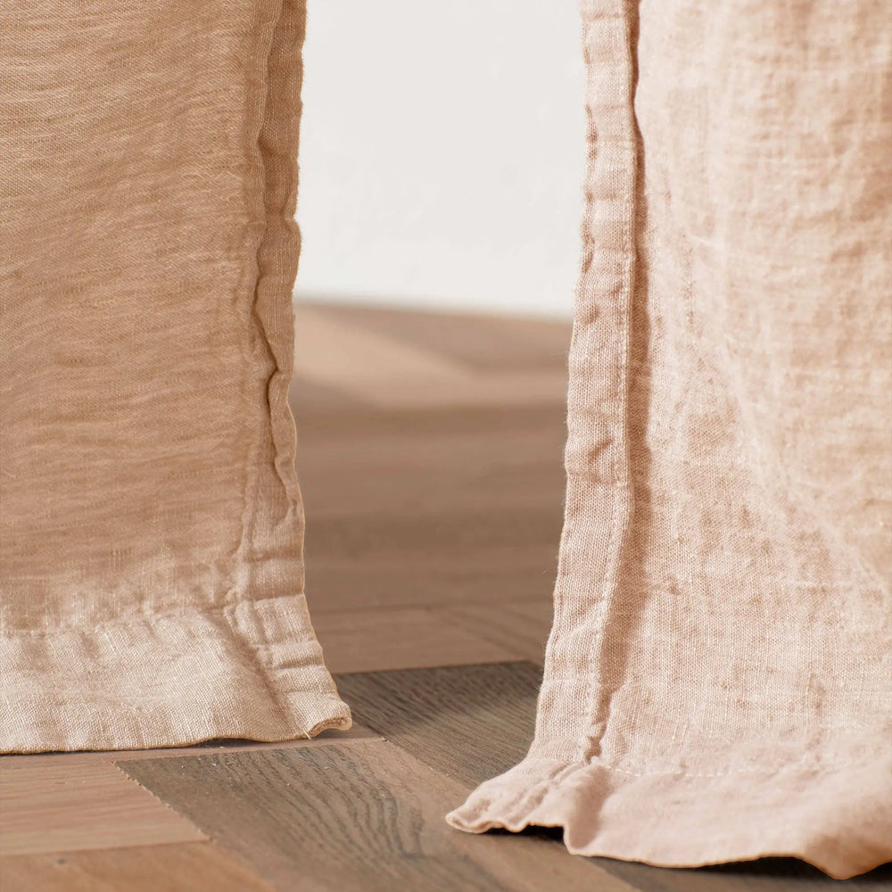 Café au Lay 100% Linen Loop Top Curtain (Single) The Secret Linen Store