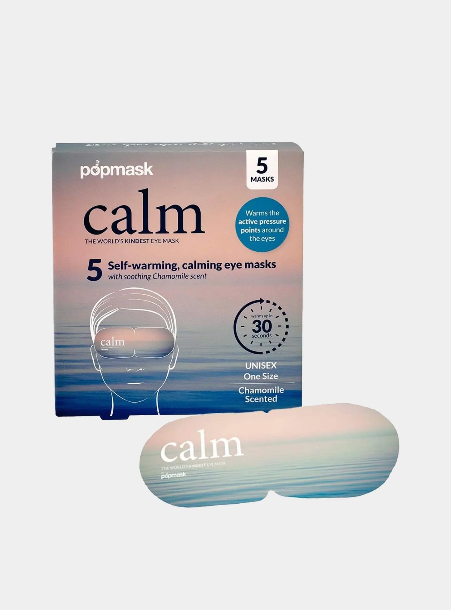 Calm Self-Heating Chamomile Eye Masks - 5 Pack | Ultimate Relaxation Eye Mask Popmask